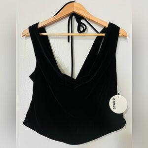 Staud Vivianne Top in Black - XL